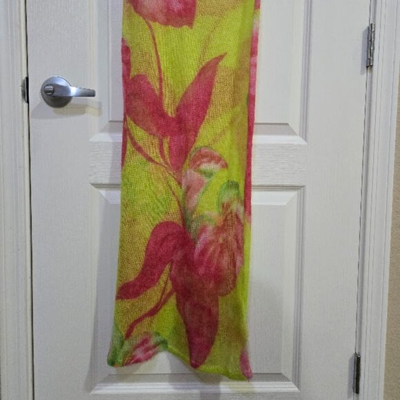 NWT Retrofete Fontelina Dress Lime Anthurium Swim Coverup Size L - Picture 6 of 13